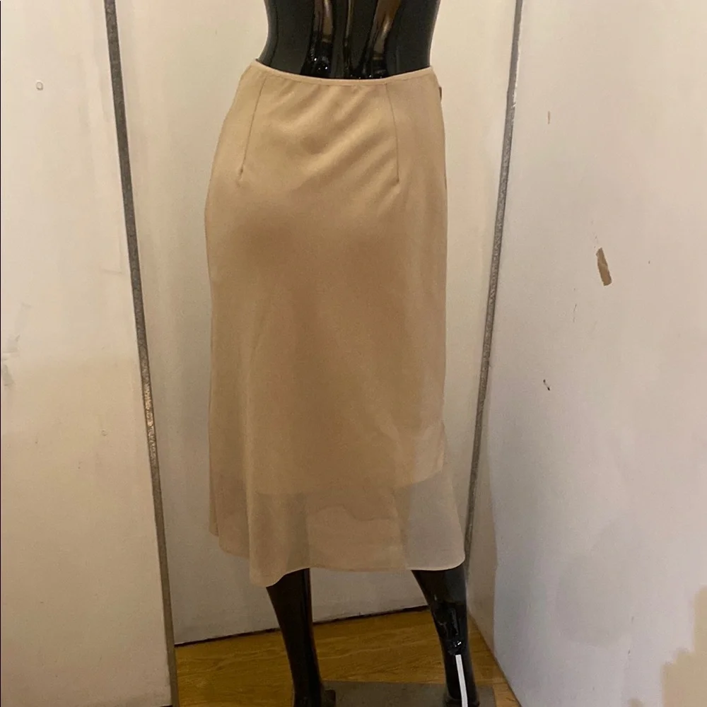 Forever 21 Tan Midi Slit Skirt Casual